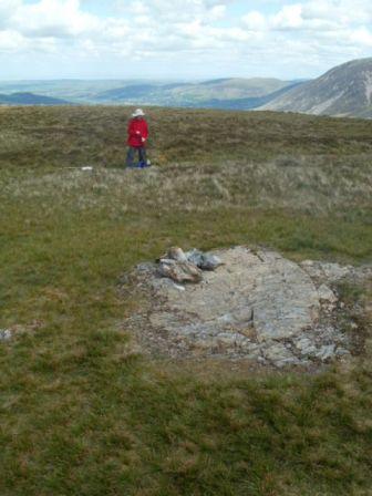 Jimmy setting up close to the rather indistinct summit marker