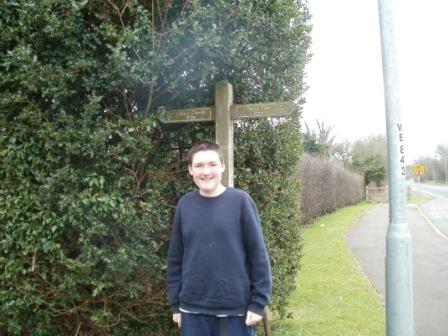 Liam at the ODP crossing near Pandy