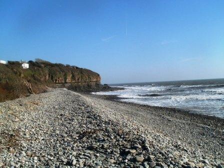 East end of the beach at Amroth