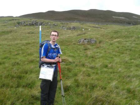 Jimmy contemplates the ascent of Arenig Fach