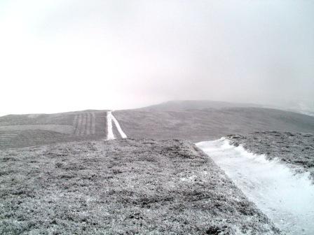 Icy paths on Moel y Gamelin