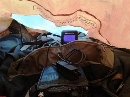 Operating from inside the bothy bag