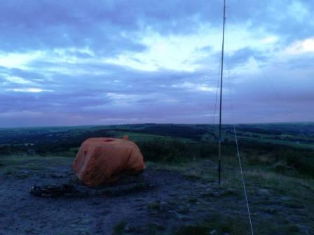 Bothy bag drying out over the topograph