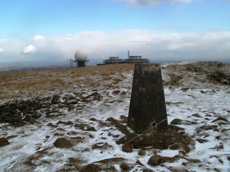 Titterstone Clee Summit and the "golf ball"