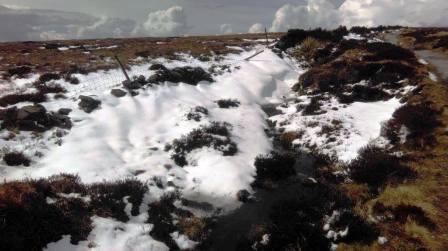 The day before May Day - but still snow lying on Shining Tor!