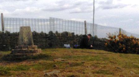 Edward 2E0NSR close to the trig point