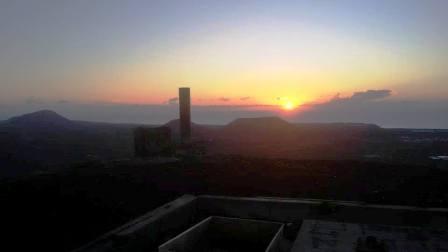 Sun rising over Lanzarote