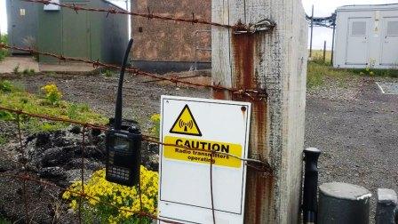 Caution - radio transmitters operating!