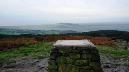 Looking over the topograph towards Mow Cop