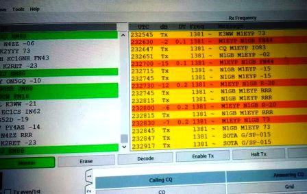 Working N1GB on 20m FT8