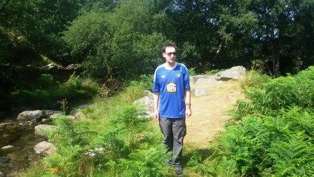 Jimmy at the top of the falls