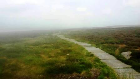 Flagged path over Rombalds Moor