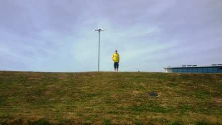 Jimmy at the "summit" of Guernsey Airport