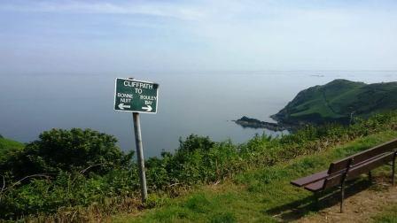 Start of clifftop coastal path to Les Platons