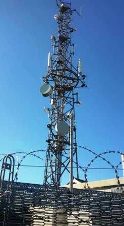Radio mast on summit