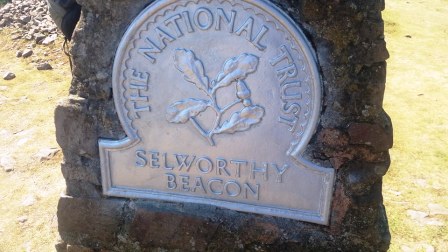 National Trust sign on trig point