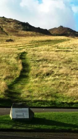 Start of ascent up to Arthur's Seat