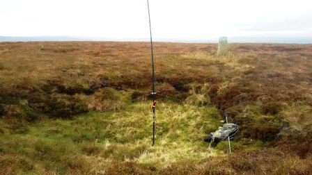 20m GP, hole in the ground, and trig point