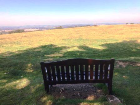 Lovely viewpoint at the summit of May Hill