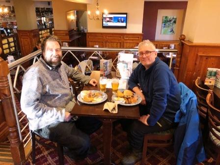 Tom M1EYP & Richard G3CWI at breakfast