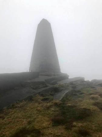 The obelisk at the summit