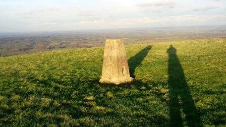 Trig point on Chanctonbury Hill