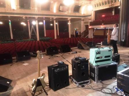 Ready for soundcheck at the Winter Gardens