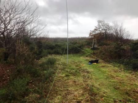 30m groundplane set up on Brighstone Down