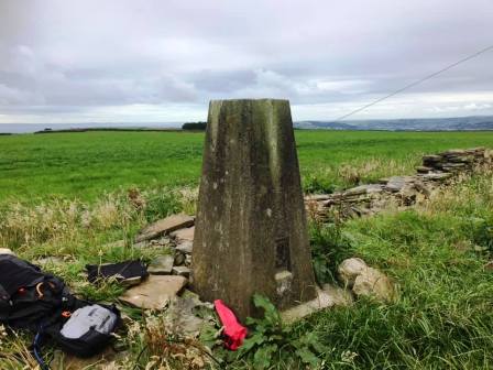 Trig point on Mynydd Drumau