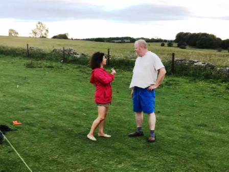 Visitors on Cleeve Hill