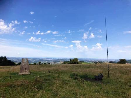 Trig point and 17m groundplane antenna