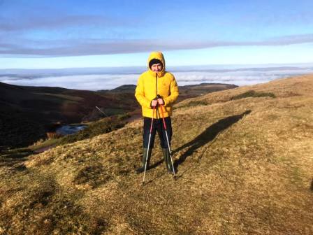 Liam on the ridge towards Hay Bluff