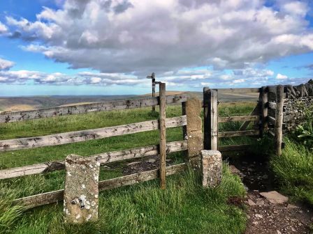 Kissing gate on the descent from Shining Tor