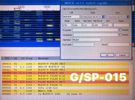 FT8 contact with Roger F5LKW