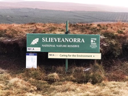 Slieveanorra Nature reserve sign