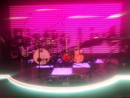 Stage set up for the gig