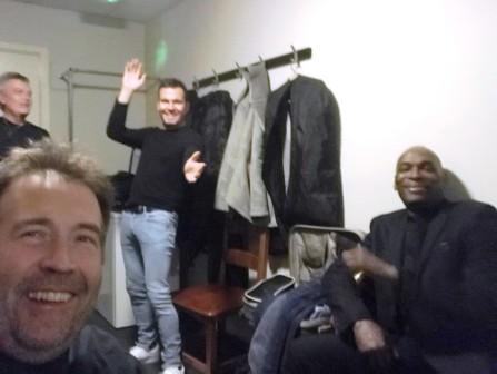 The band in the dressing room