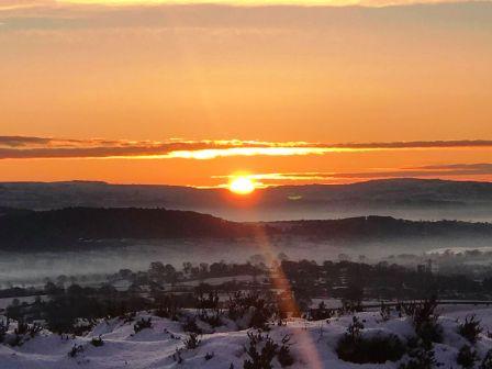 Sunrise over The Roaches