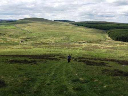 Tom lagging well behind oon the ascent