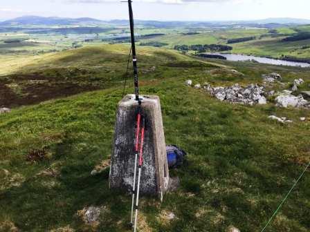 Using the hole in the trig point to support the SOTA Pole