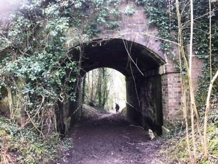 Footpath tunnel under the dismantled railway
