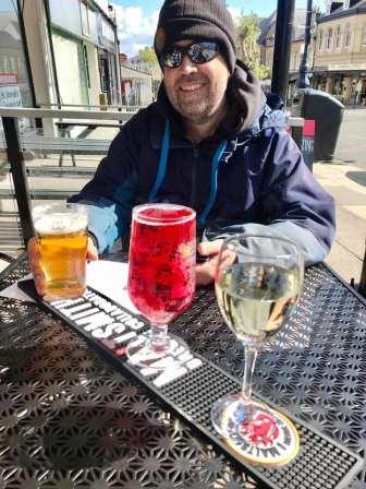 Post-activation drinks at Fatcat Bar, Llandudno