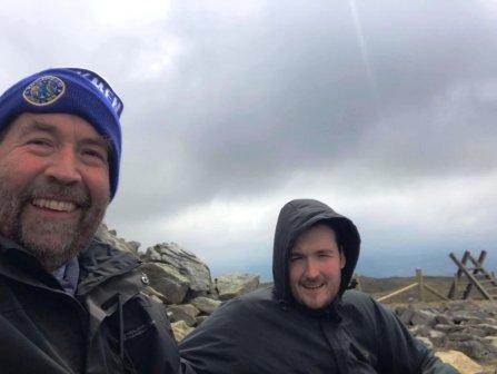 Tom & Liam on Plynlimon summit