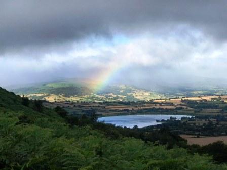 Rainbow while ascending