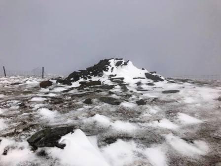 An icy summit!