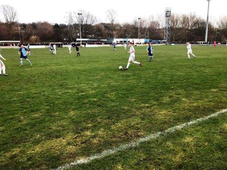 Game underway on a terrible pitch