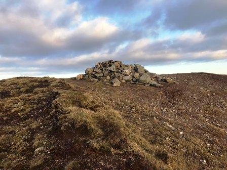 Summit cairn on Moel y Gamelin