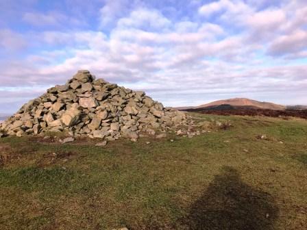 Summit cairn on Foel Fenlli