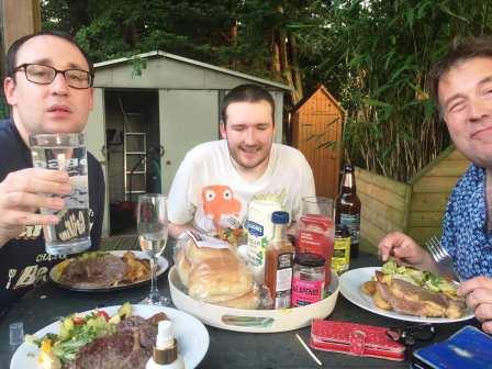 Birthday steak in the garden