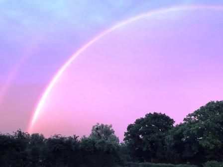 A striking rainbow